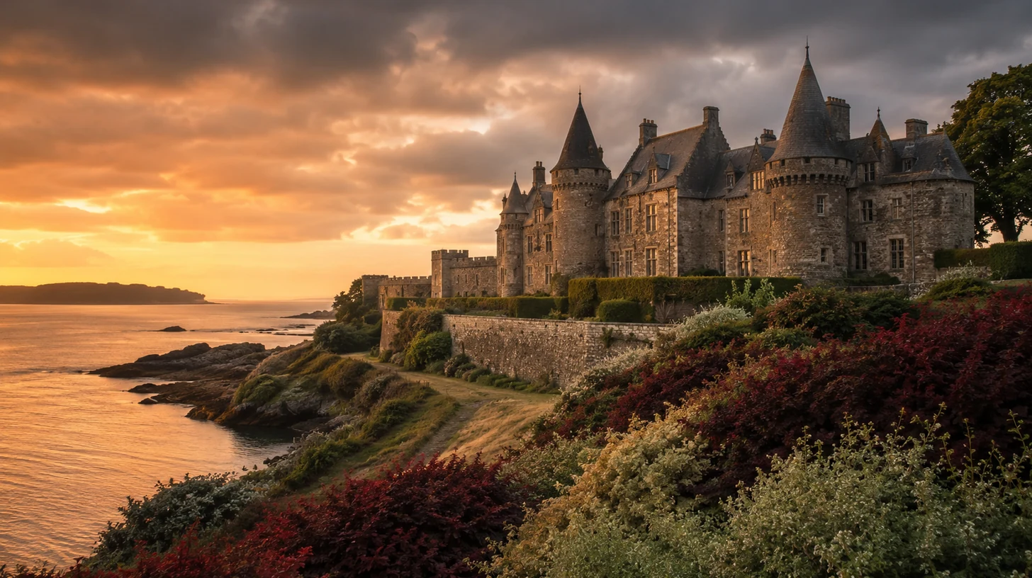 Château au coucher du soleil